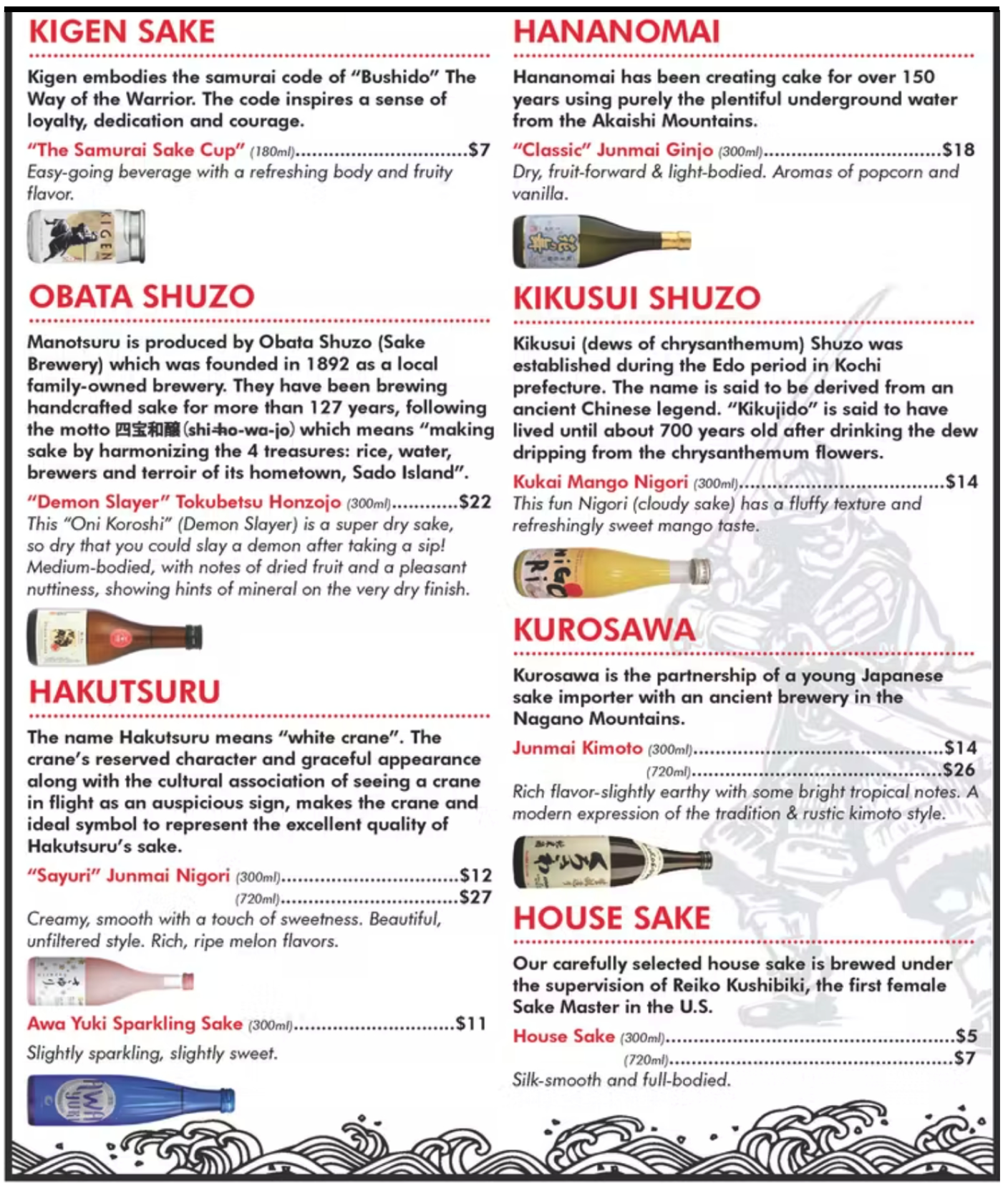 Sake À La Carte: Exploring Sake Menus - Sake Revolution